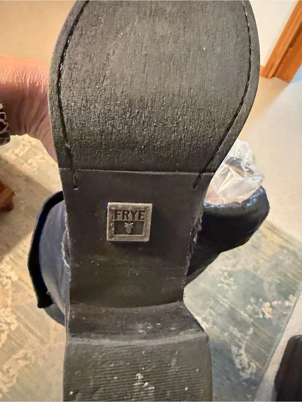 Frye Classic Black Knee-High Leather Riding Boots